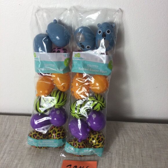 Lot of 2 Way to Celebrate Colorful Fillable Animal Easter Eggs 12 Count Each - Picture 2 of 7